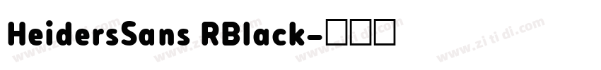 HeidersSans RBlack字体转换